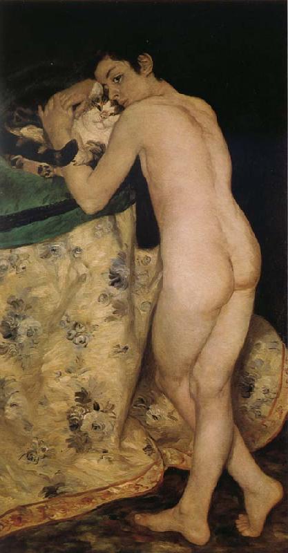 Pierre-Auguste Renoir Le jeune Garqon au Chat oil painting image